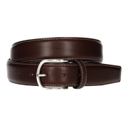 BROWN BELT WITH BEIGE PESPINATING STRAPS