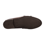 Mocasín con flecos y hebilla moka