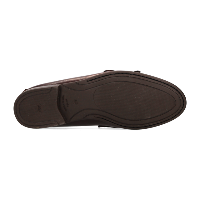 Mocasín con flecos y hebilla moka