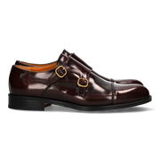 Two-buckle florentic burgundy top