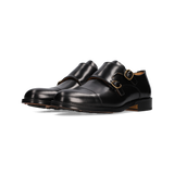 Black Florentic two-buckle top