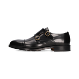 Black Florentic two-buckle top