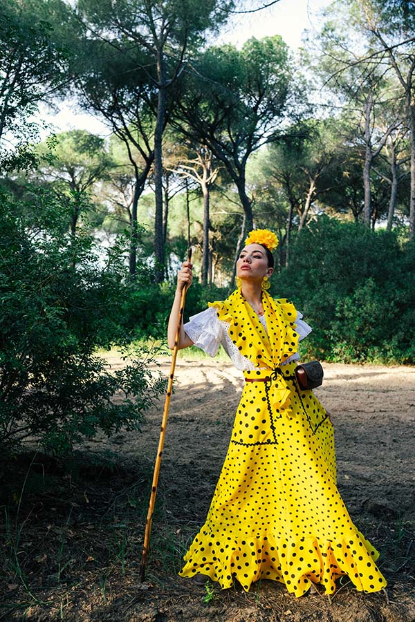 Conjunto Jara En Amarillo con Lunares