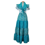 Poppy Set in Green Combined with Flowers