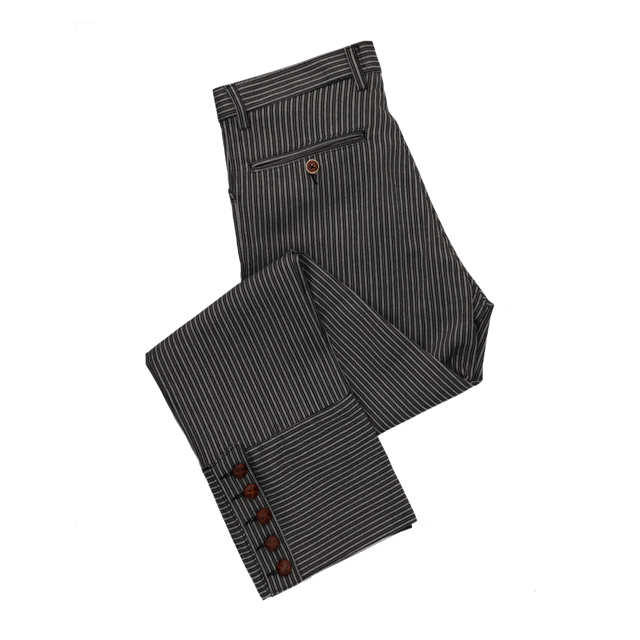 Gray striped country pants