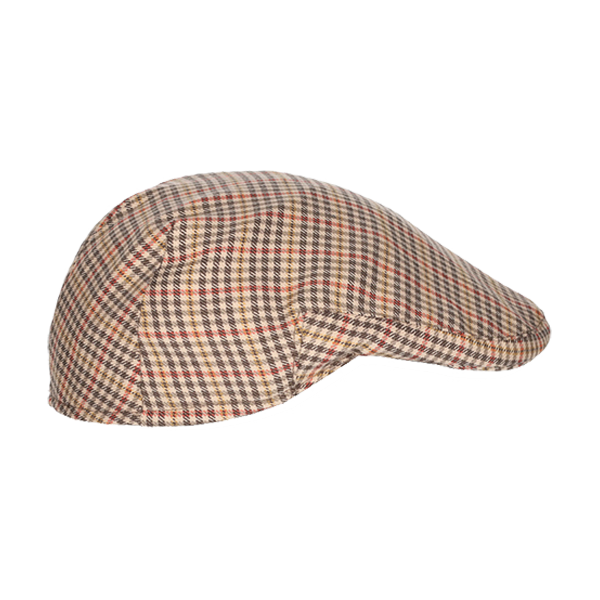 Casquette à carreaux marron JORDA