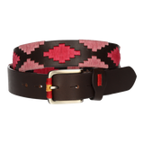CEINTURE MARRON AVEC BRODERIE ROSE