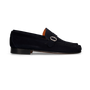 MOCASSIN À BOUCLE EN DAIM BLEU