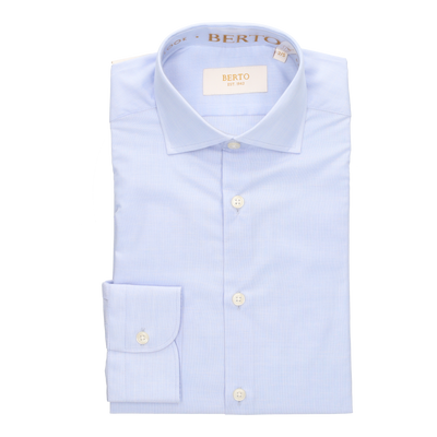 Camisa Fil a Fil Celeste