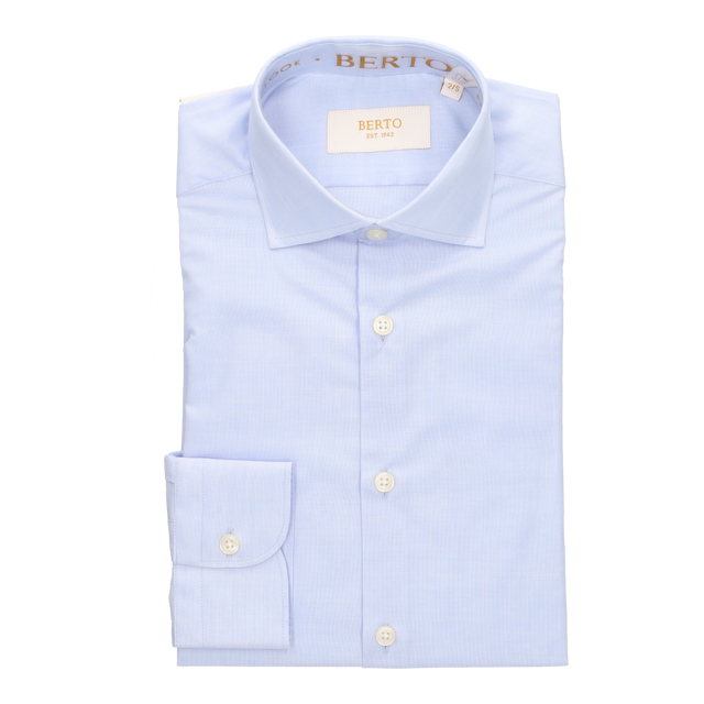 Camisa Fil a Fil Celeste