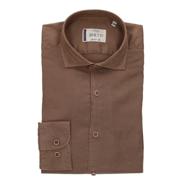 Chemise en coton kaki