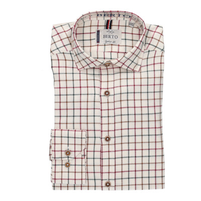 Camisa Beige De Cuadros