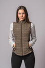 GILET À CARREAUX MARRON