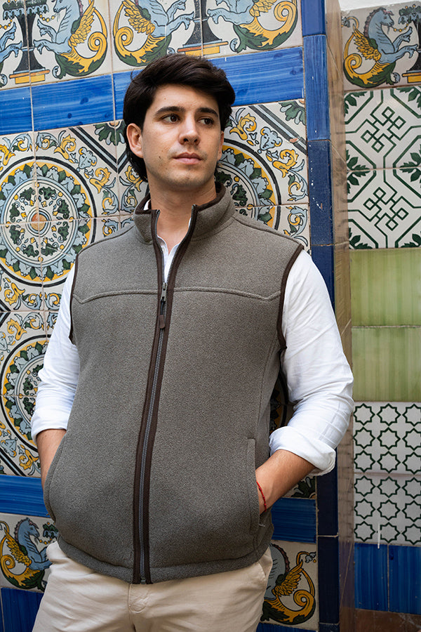 Chaleco Polar Ceniza