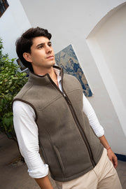 Gilet polaire cendré