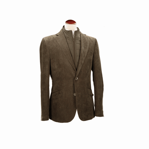 Americana con chaleco verde