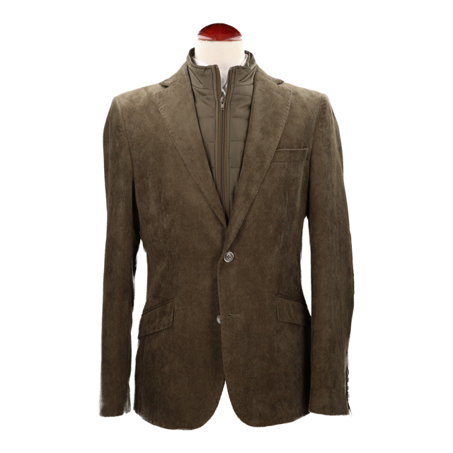 Americana con chaleco verde