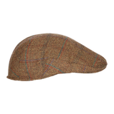 Gorra campera espiga cuadros marrón