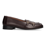 Mocasín Doble Hebilla Burdeos