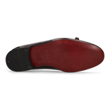 Mocasín Doble Hebilla Burdeos