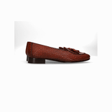 Mocasín trenzado marrón