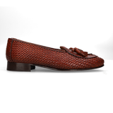 Mocasín trenzado marrón
