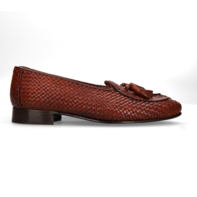 Mocasín trenzado marrón