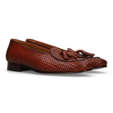 Mocasín trenzado marrón