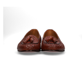 Mocasín trenzado marrón