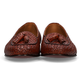 Mocasín trenzado marrón