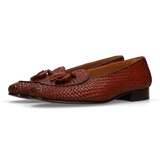 Mocasín trenzado marrón