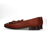 Mocasín trenzado marrón