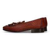 Mocasín trenzado marrón