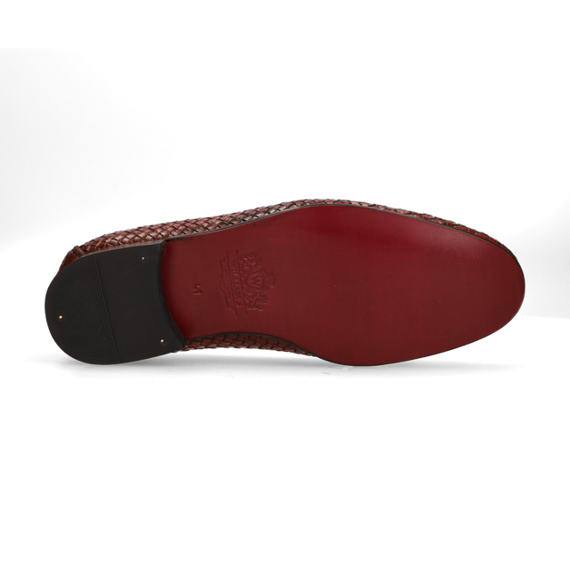 Mocasín trenzado marrón