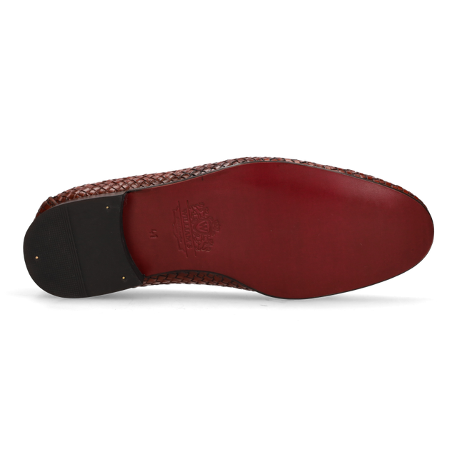 Mocasín trenzado marrón