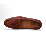 Mocasín trenzado marrón