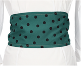 Fajín verde lunar negro grande