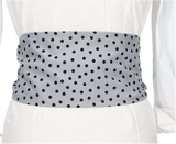 Fajín gris lunar negro chico