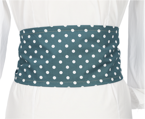 Fajín verde lunar blanco chico