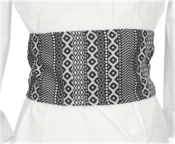 Fajín rombos tonos grises