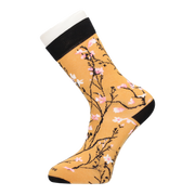 CALCETIN FLORES MOSTAZA