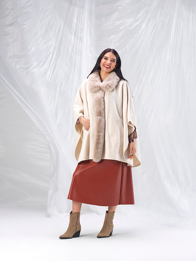 Poncho Pelos Marfil