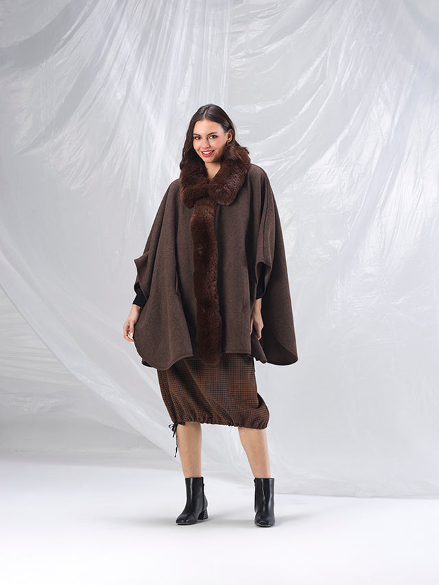 Poncho Pelo Marrón