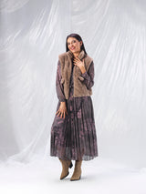 Chaleco pelo corto camel