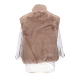 Chaleco pelo corto camel