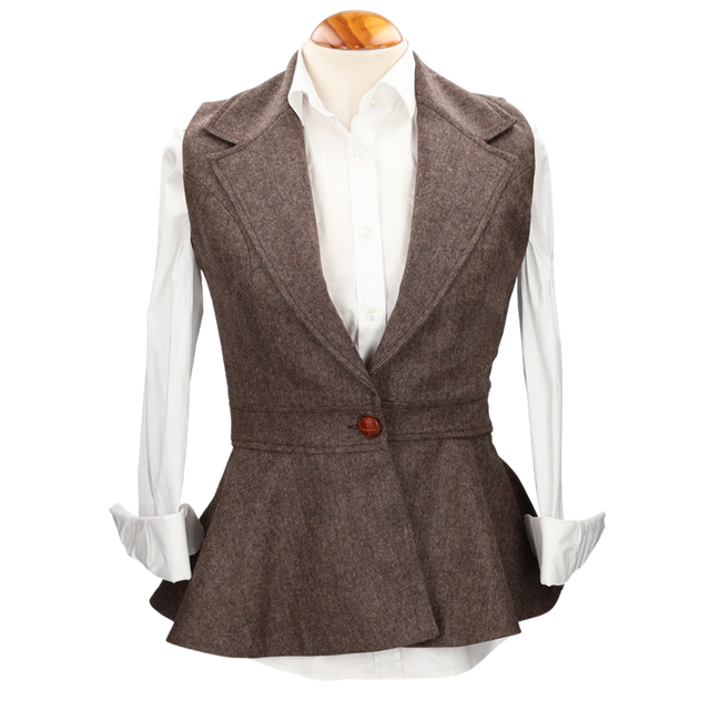 *OPORTO BROWN DENIM VEST