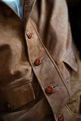 Cazadora Sevilla piel vuelta camel