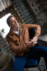 Cazadora Sevilla piel vuelta camel