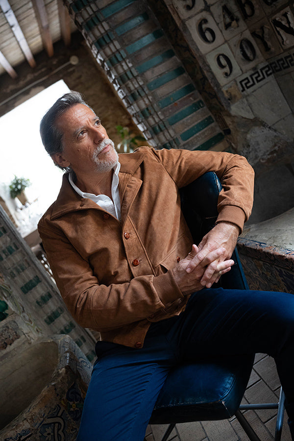 Cazadora Sevilla piel vuelta camel