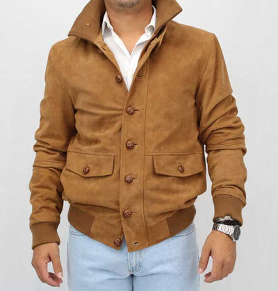 Cazadora Sevilla piel vuelta camel